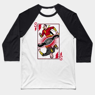 SHAZAM BLACK ADAM - Playing card Baseball T-Shirt